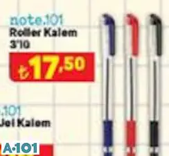 NOTE 101 ROLLER KALEM 3'LÜ NOTE 101 ROLLER KALEM 3'LÜ